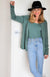 Sage Green Women&#39;s Merino Wool Mini Drape Cardigan
