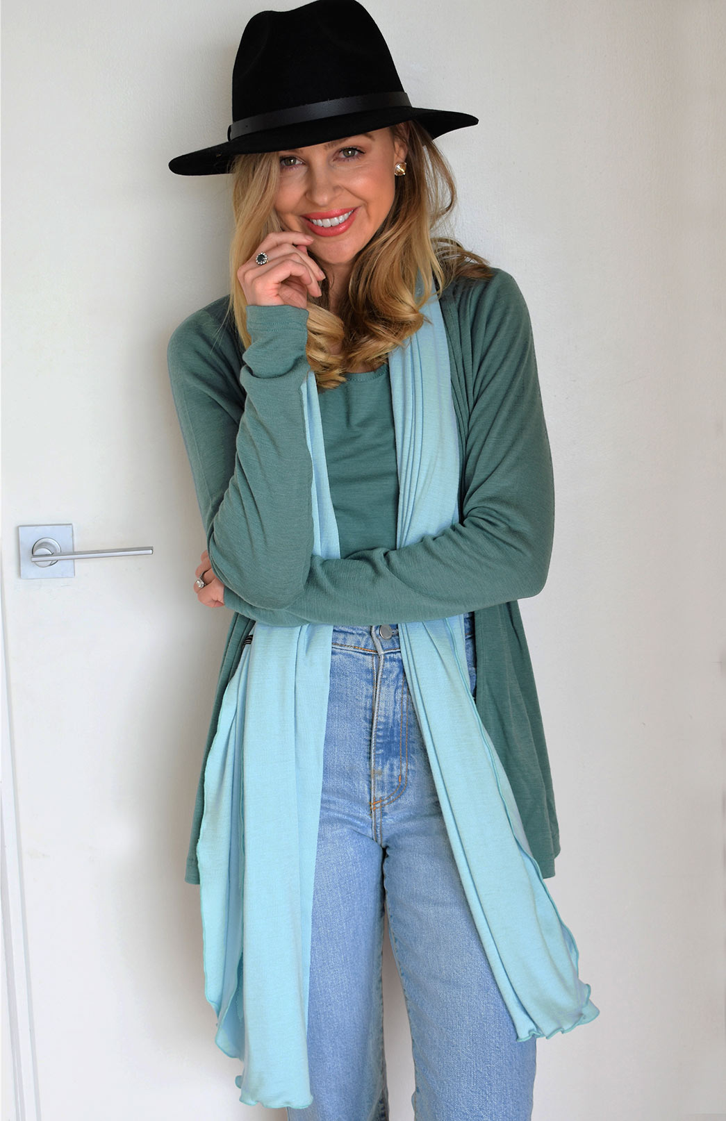 Women's Merino Wool Mini Drape Cardigan | Smitten Merino