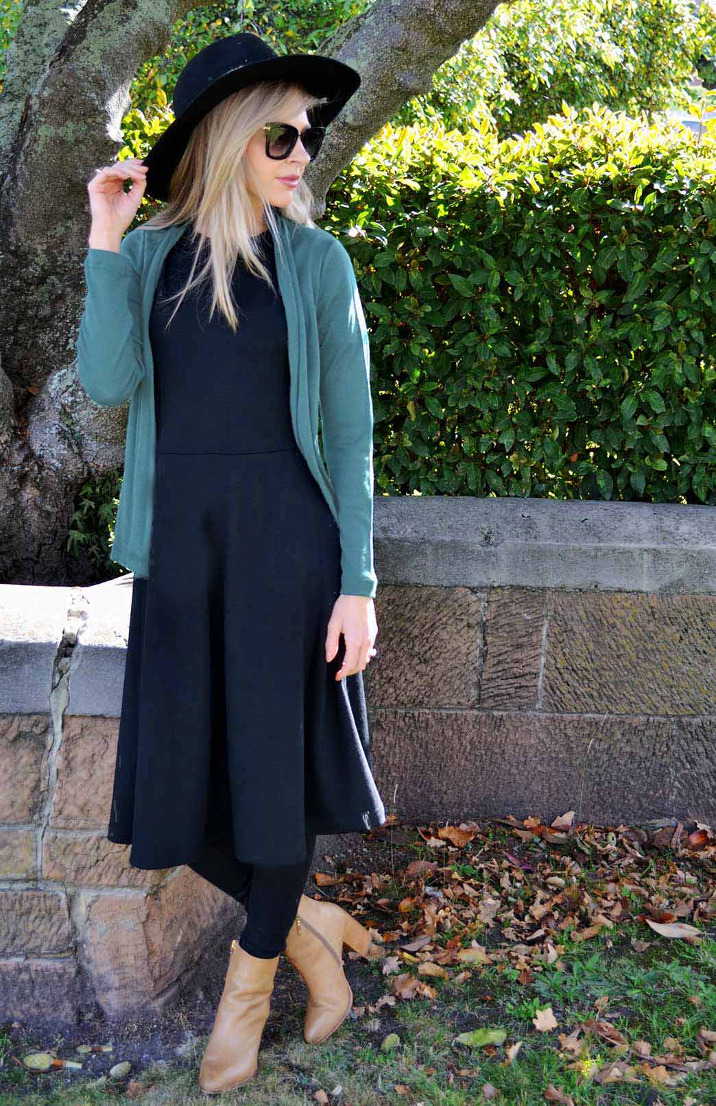 Sage Green Women's Merino Wool Mini Drape Cardigan