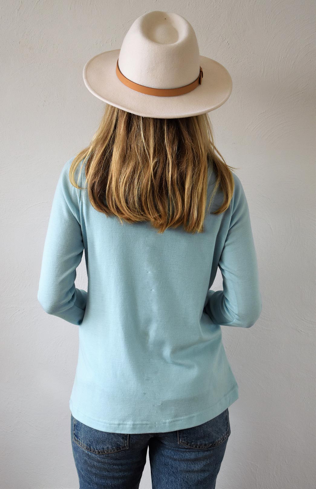 Sea Mist Women's Merino Wool Mini Drape Cardigan