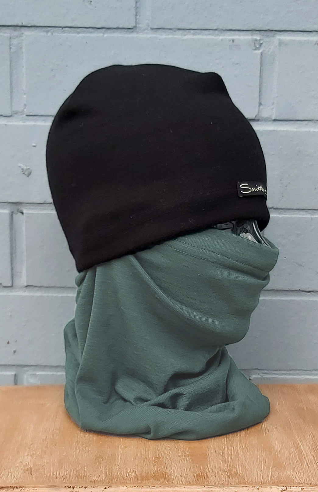 Sage Green Unisex Merino Wool Thermal Neck Warmer Neck Gaiter