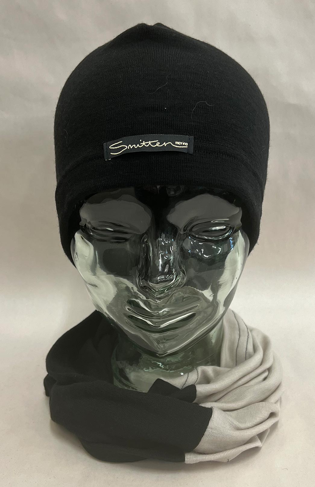 Black & Neutral Tones Unisex Merino Wool Thermal Neck Warmer Neck Gaiter