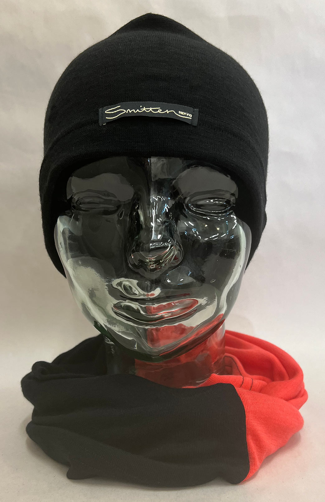 Black & Orange Tones Unisex Merino Wool Thermal Neck Warmer Neck Gaiter