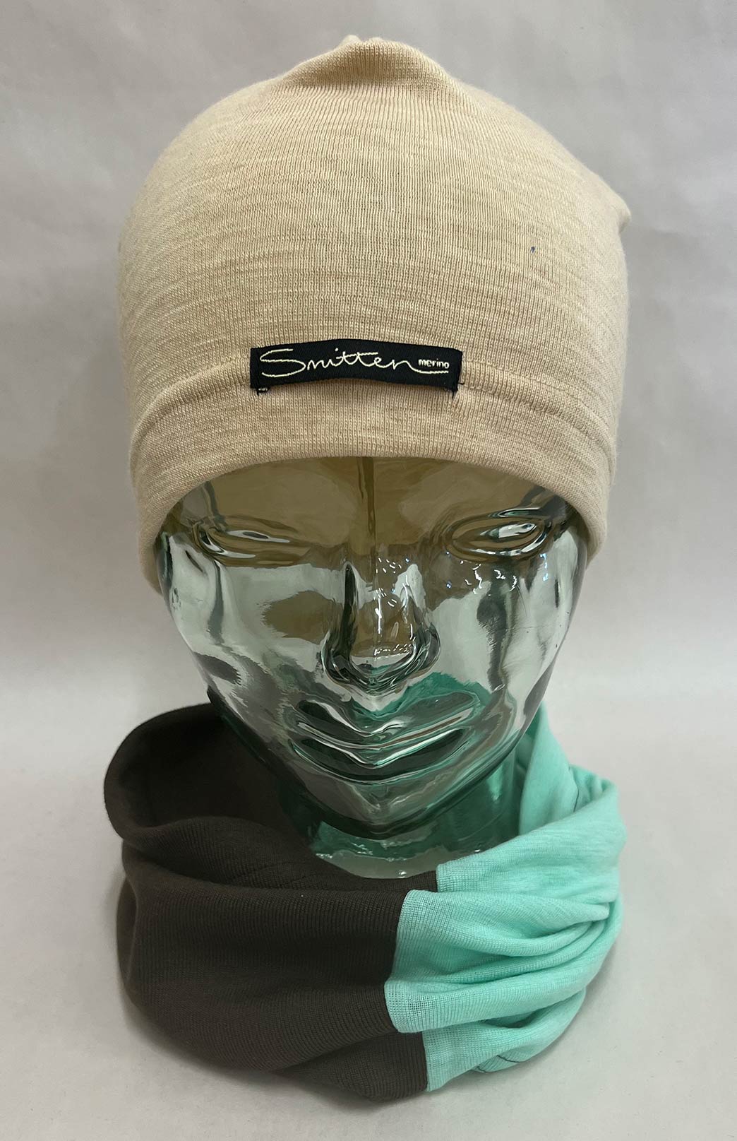 Black & Green Tones Unisex Merino Wool Thermal Neck Warmer Neck Gaiter