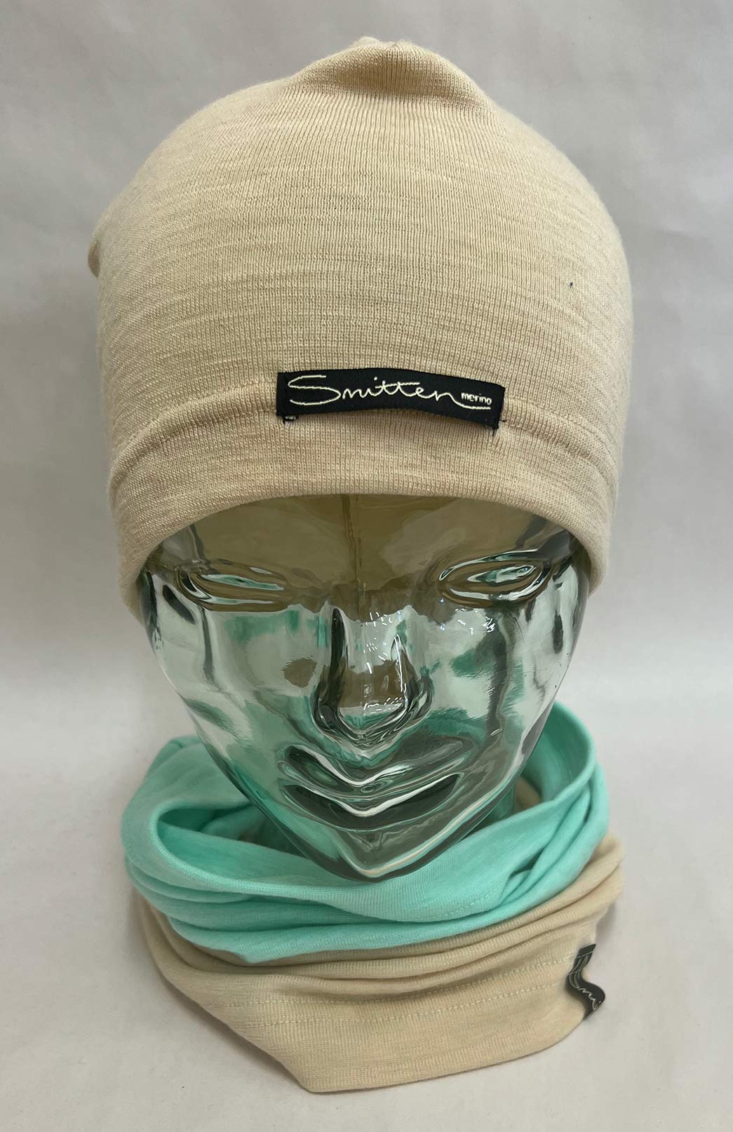 Green & Neutral Tones Unisex Merino Wool Thermal Neck Warmer Neck Gaiter