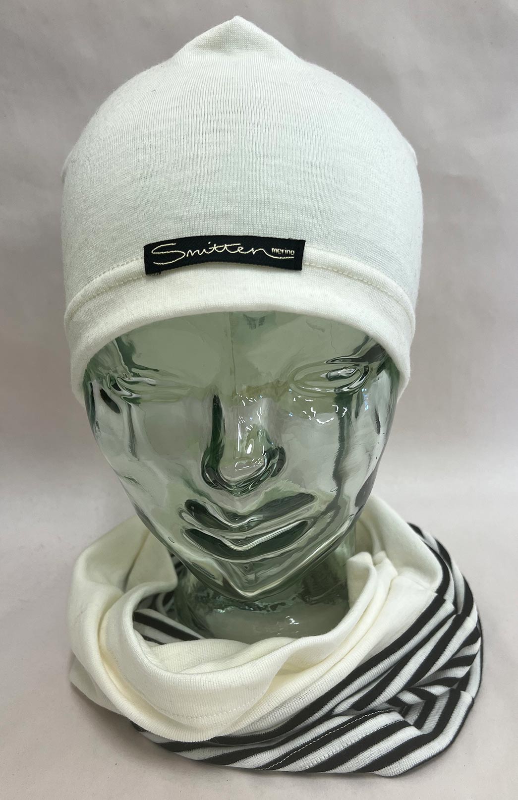 Neutral & Stripe Tones Unisex Merino Wool Thermal Neck Warmer Neck Gaiter