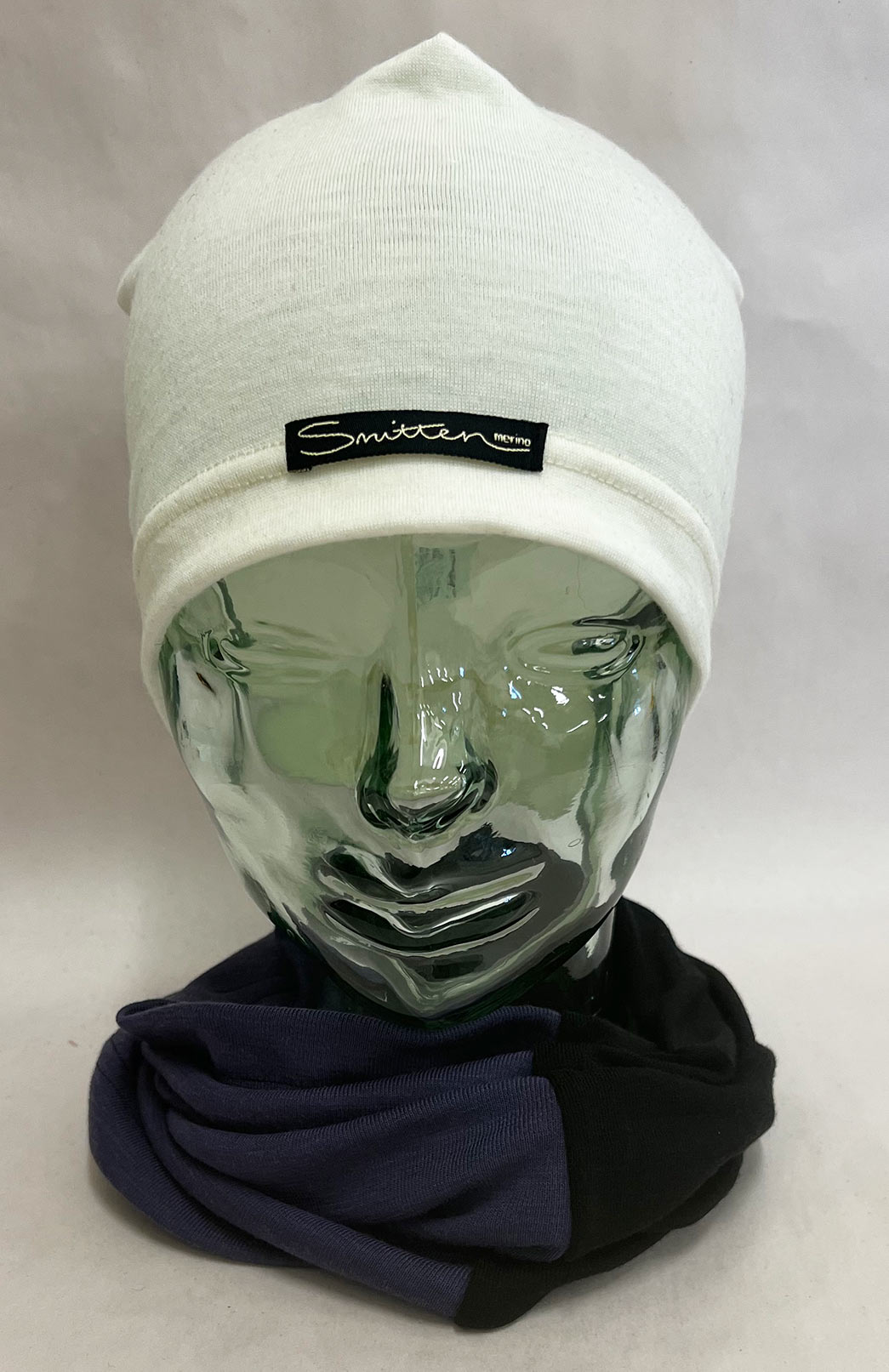 Black & Blue Tones Unisex Merino Wool Thermal Neck Warmer Neck Gaiter