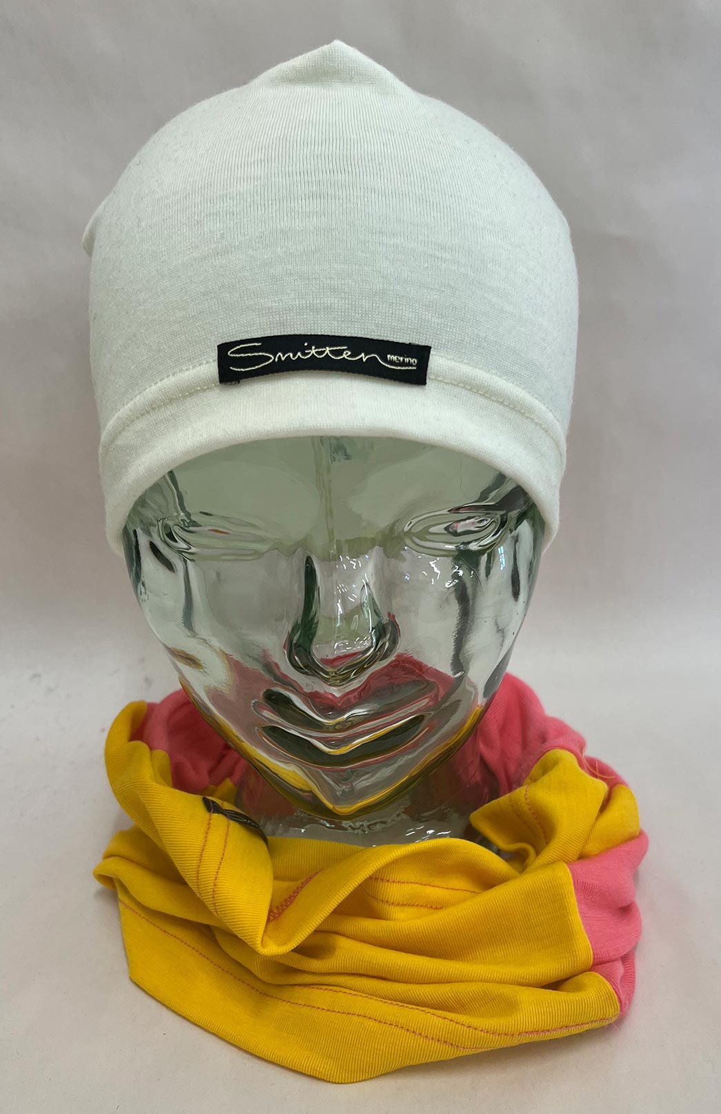 Pink & Yellow Tones Unisex Merino Wool Thermal Neck Warmer Neck Gaiter