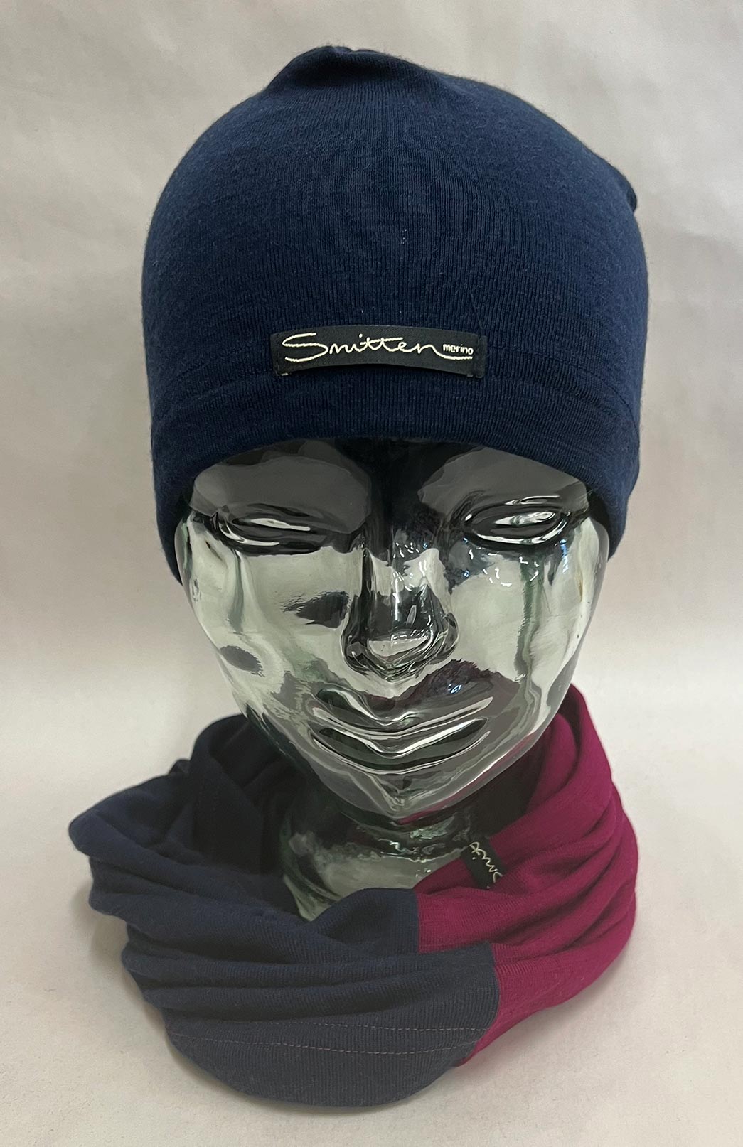 Blue & Pink Tones Unisex Merino Wool Thermal Neck Warmer Neck Gaiter