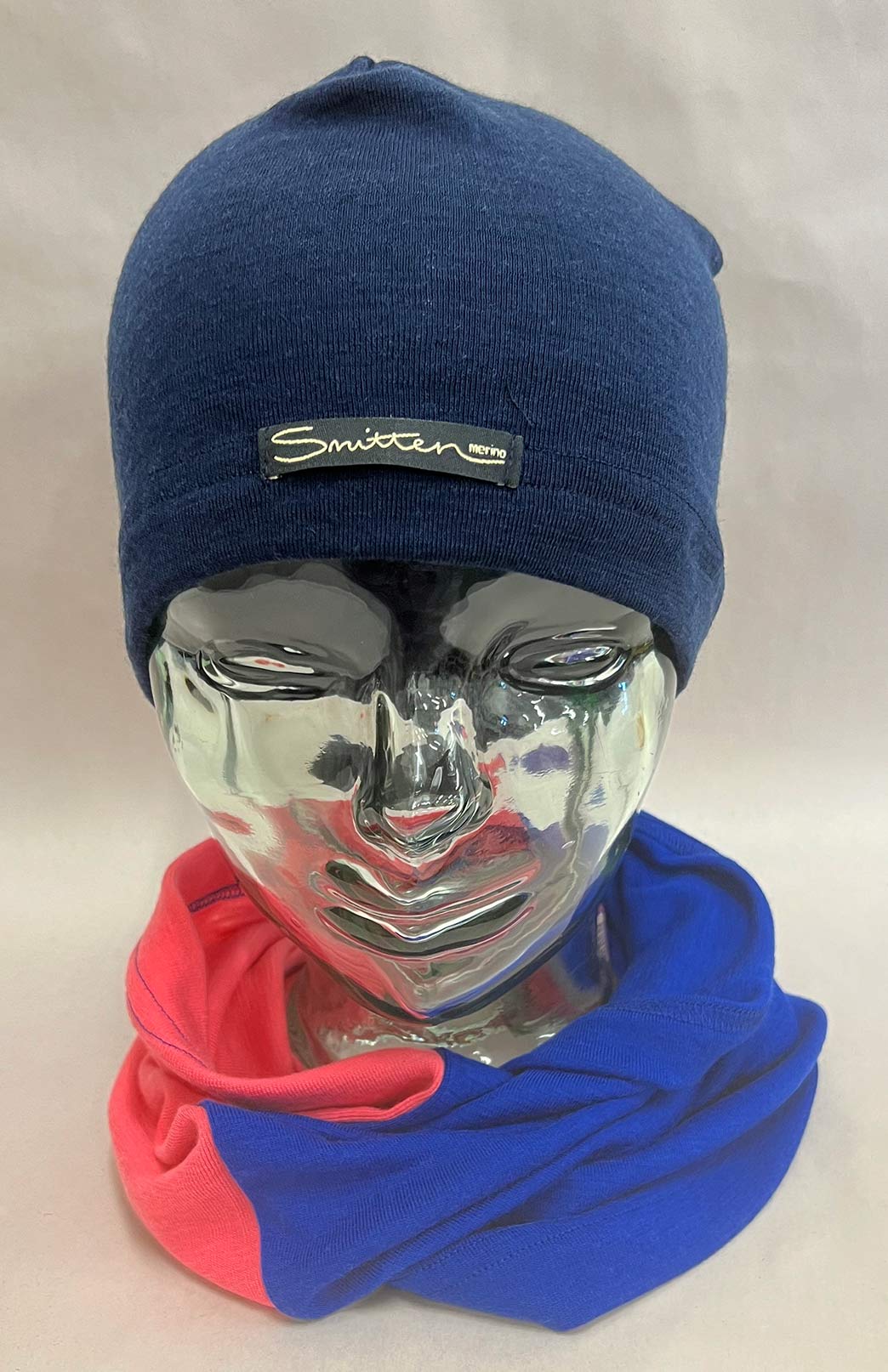 Blue & Pink Tones Unisex Merino Wool Thermal Neck Warmer Neck Gaiter