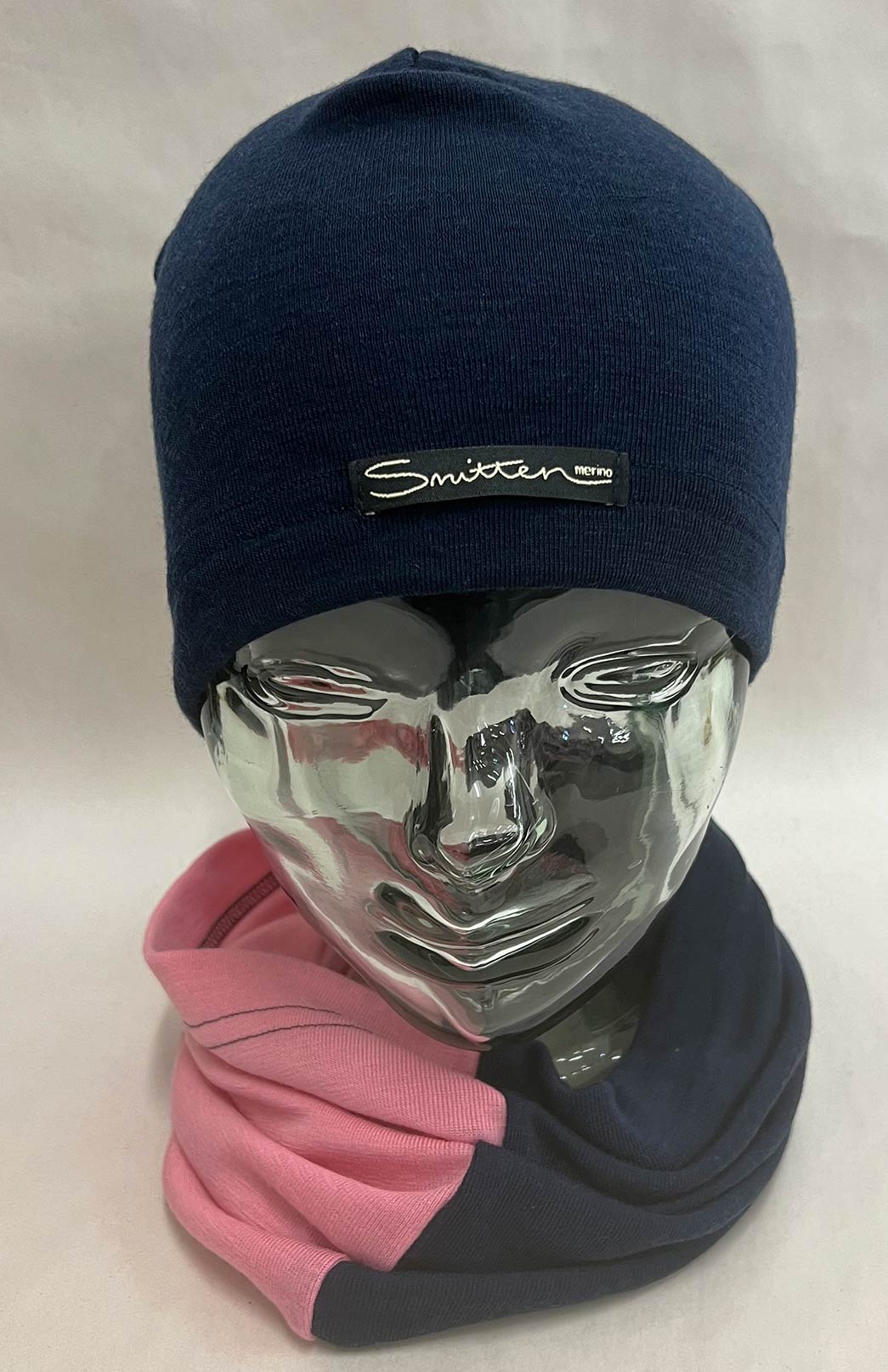 Blue & Pink Tones Unisex Merino Wool Thermal Neck Warmer Neck Gaiter