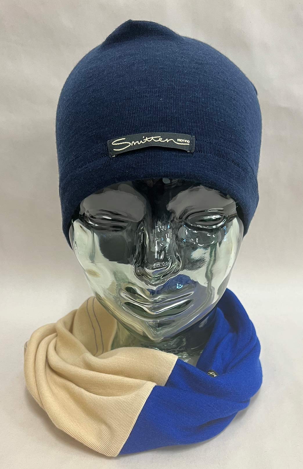 Blue & Neutral Tones Unisex Merino Wool Thermal Neck Warmer Neck Gaiter