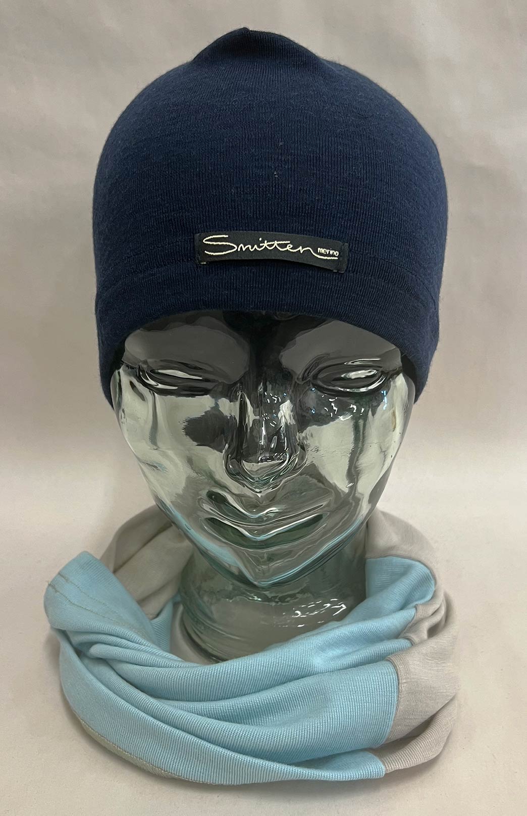 Blue & Neutral Tones Unisex Merino Wool Thermal Neck Warmer Neck Gaiter