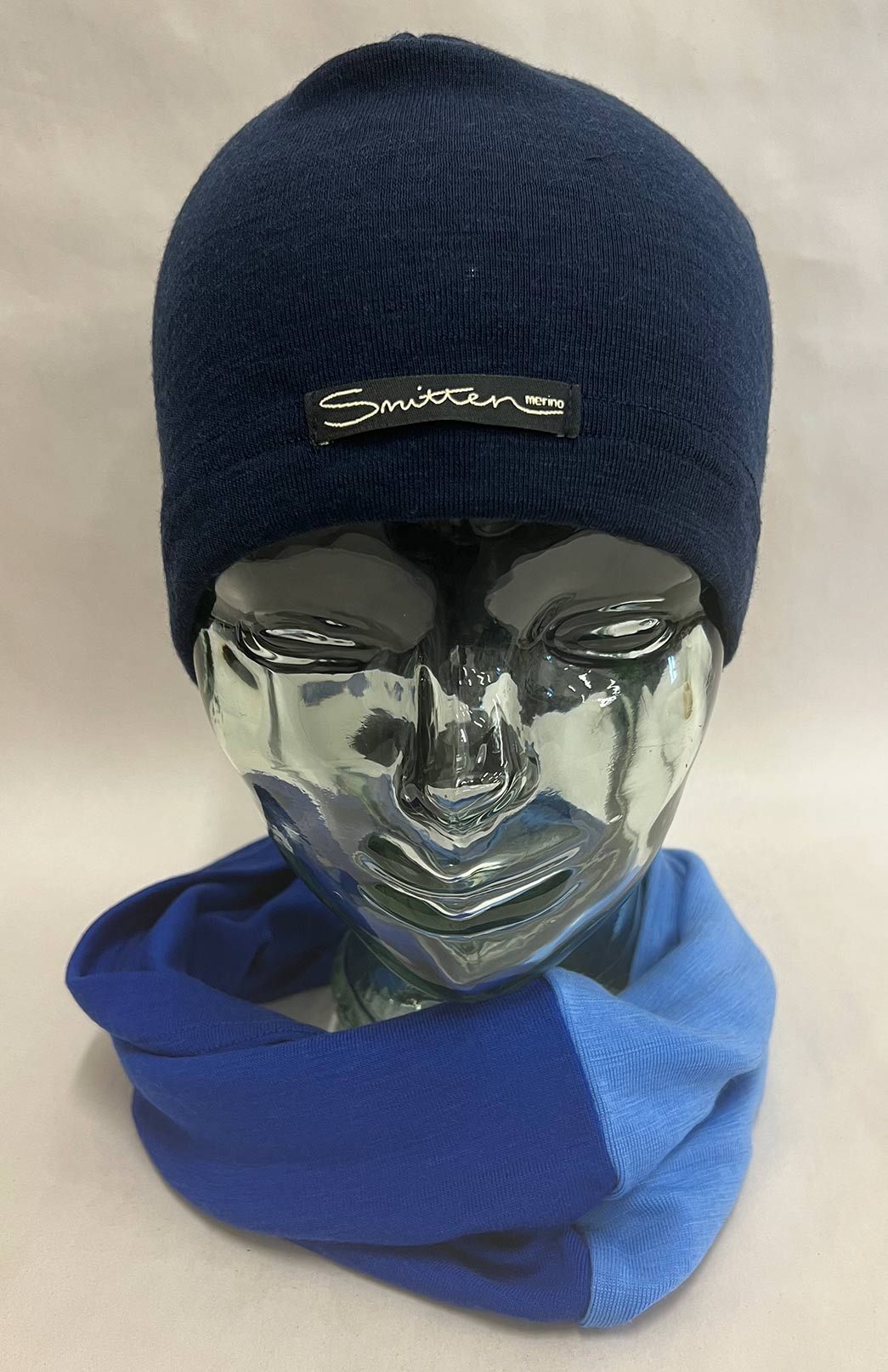 Blue & Blue Tones Unisex Merino Wool Thermal Neck Warmer Neck Gaiter