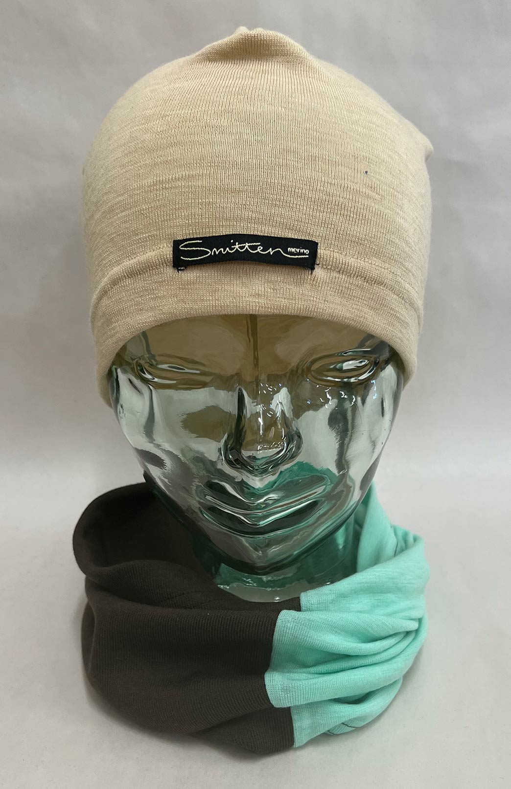 Black & Green Tones Unisex Merino Wool Thermal Neck Warmer Neck Gaiter