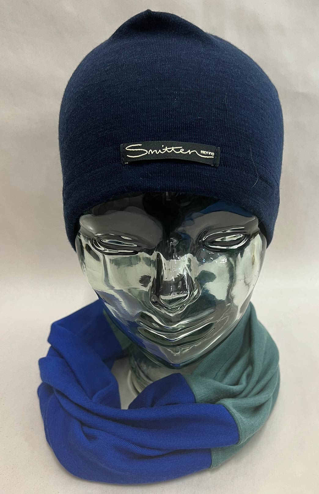 Blue & Green Tones Unisex Merino Wool Thermal Neck Warmer Neck Gaiter
