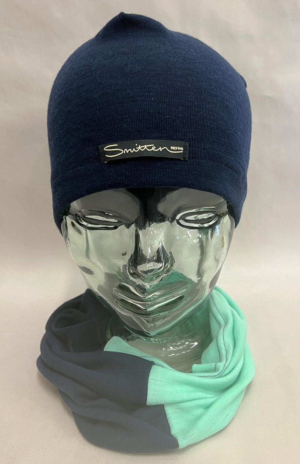 Blue & Green Tones Unisex Merino Wool Thermal Neck Warmer Neck Gaiter