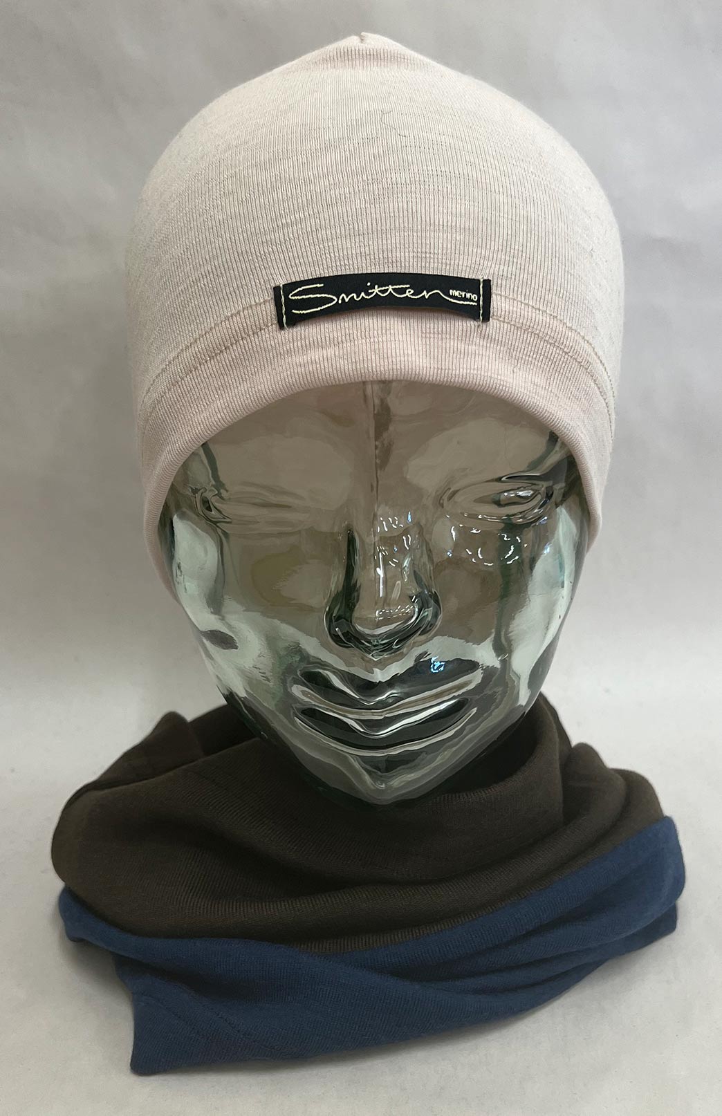 Blue & Brown Tones Unisex Merino Wool Thermal Neck Warmer Neck Gaiter