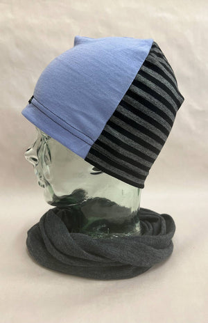Black Stripe/Pale Blue