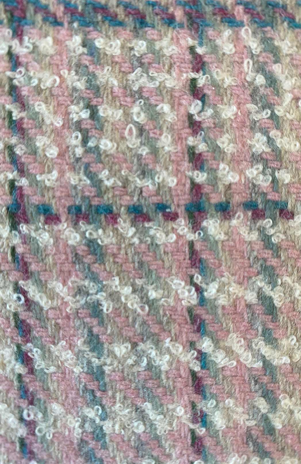 Pink Tweed Wool &amp; Cashmere Blend Dressing Gown