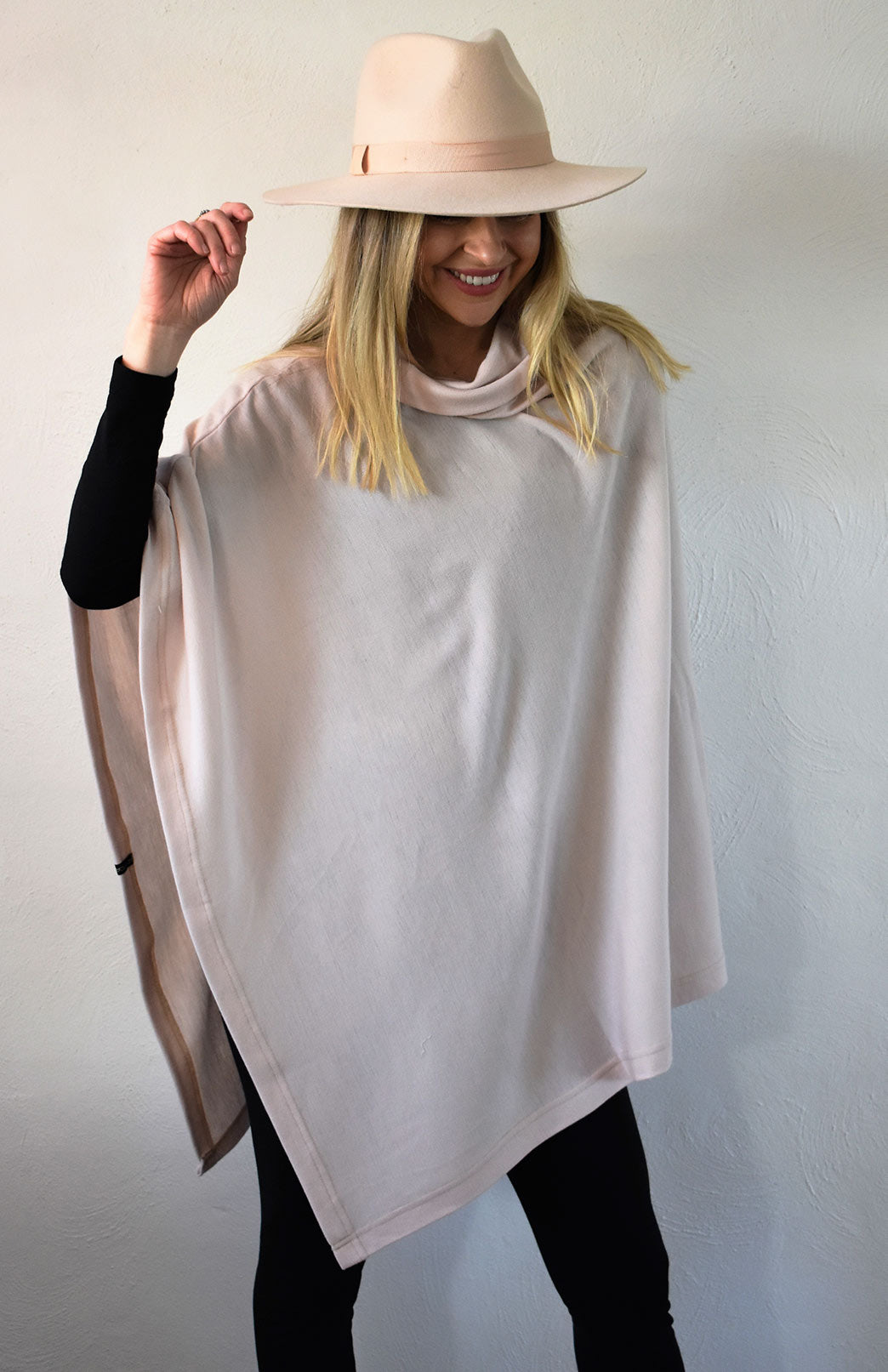 Nude Women's Merino Wool Polo Neck Poncho