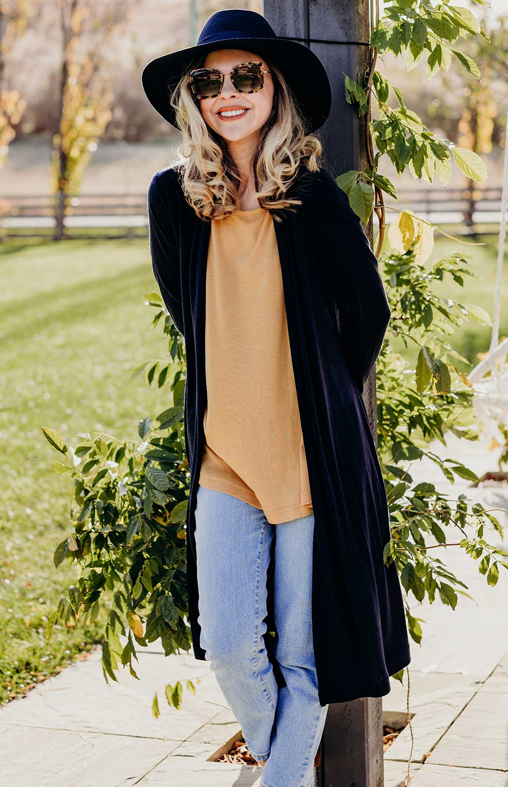 Women's Merino Wool Long Drape Cardigan Smitten Merino