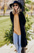 Camel Women&#39;s Merino Wool Long Drape Cardigan

