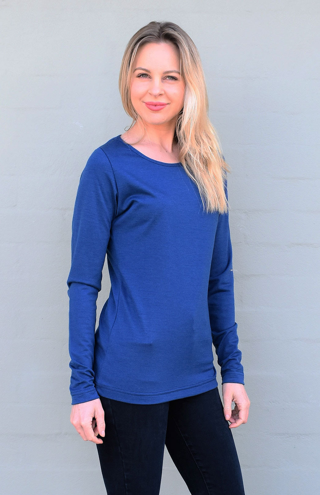 Magenta Women&#39;s Merino Wool Long Sleeve Fashion &amp;amp; Layering Top
