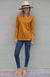 Dark Mustard Women&#39;s Merino Wool Long Sleeve Fashion &amp;amp; Layering Top
