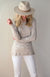 Oatmeal Marl Women&#39;s Merino Wool Long Sleeve Fashion &amp;amp; Layering Top
