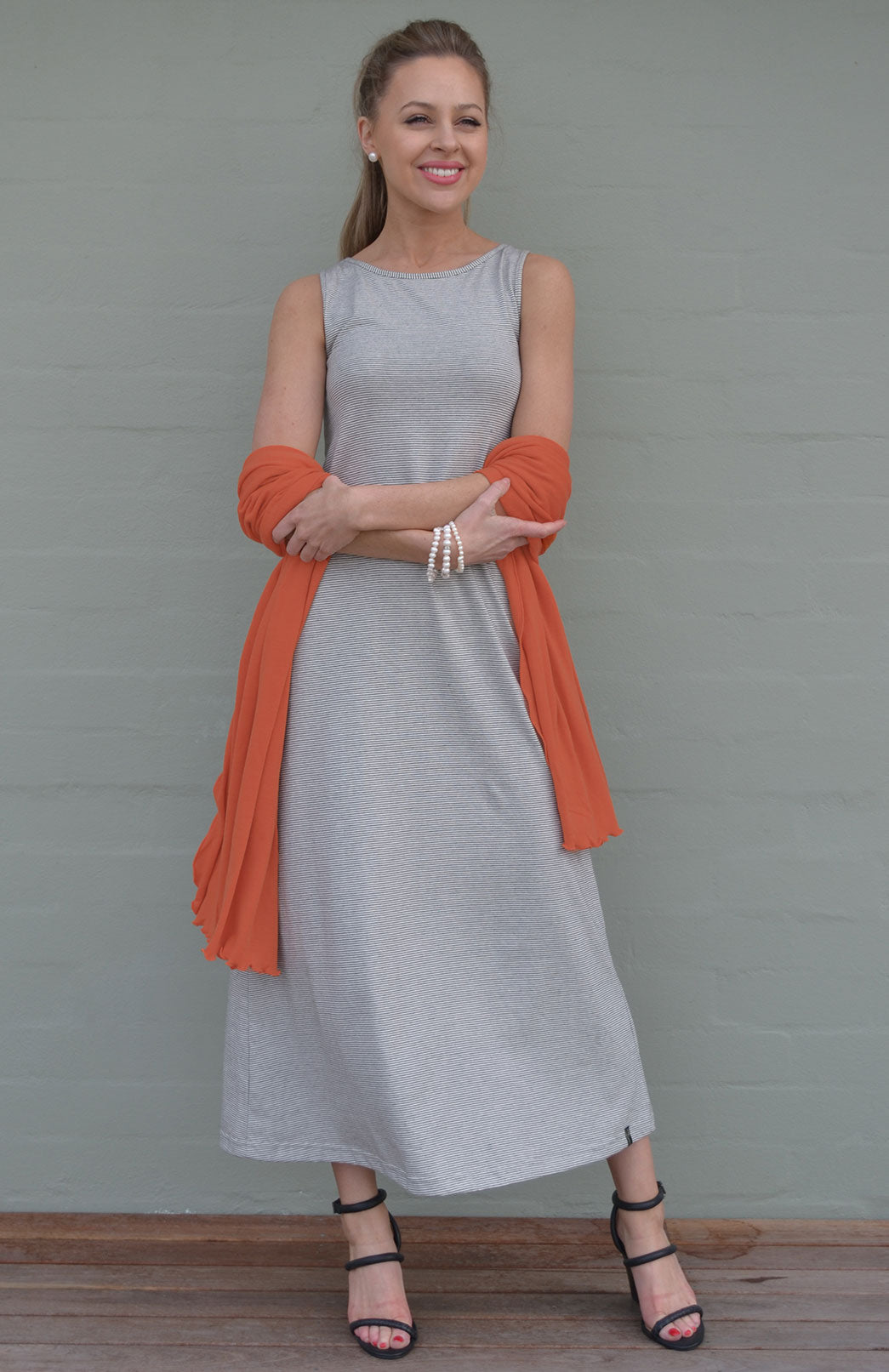 Burnt Orange Women's Merino Wool Luxury Scarf