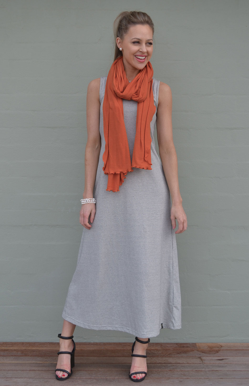 Burnt Orange Women's Merino Wool Luxury Scarf