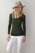 Kale Green Women&#39;s Merino Wool Layering Top
