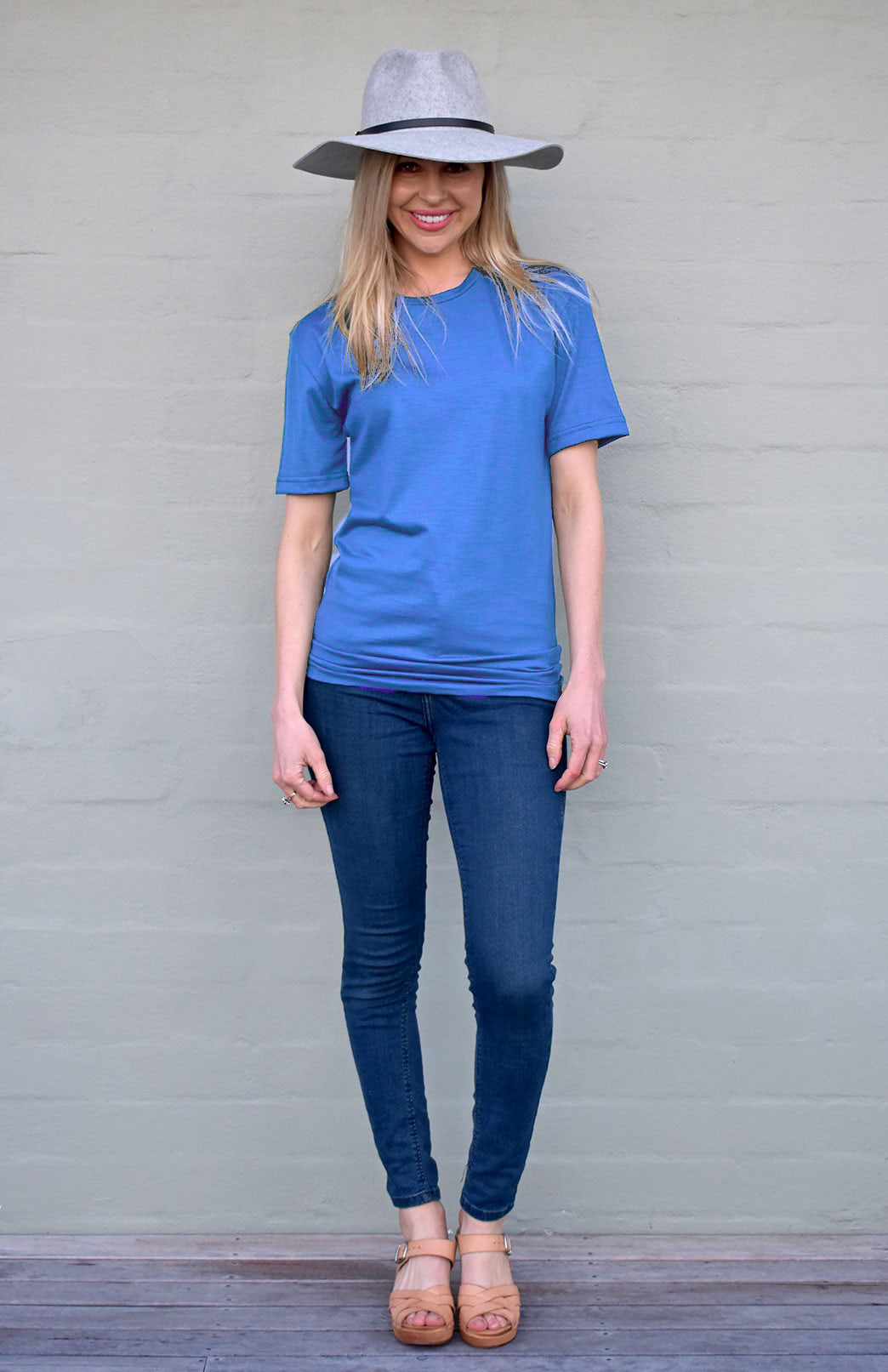 Blue Water Unisex Merino Wool Short Sleeved T-Shirt
