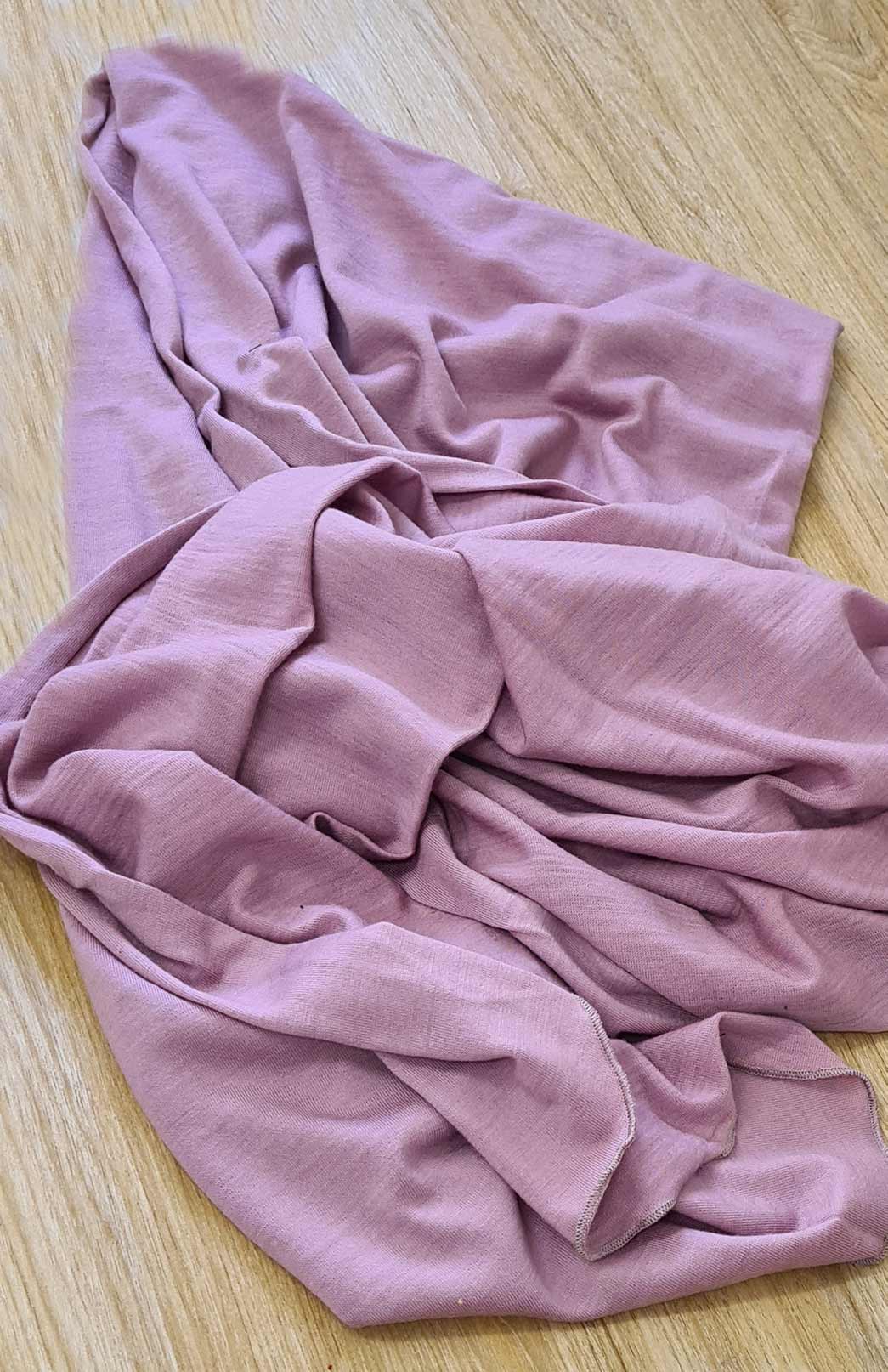 Mauve Pink Women's Merino Wool Plain Scarf