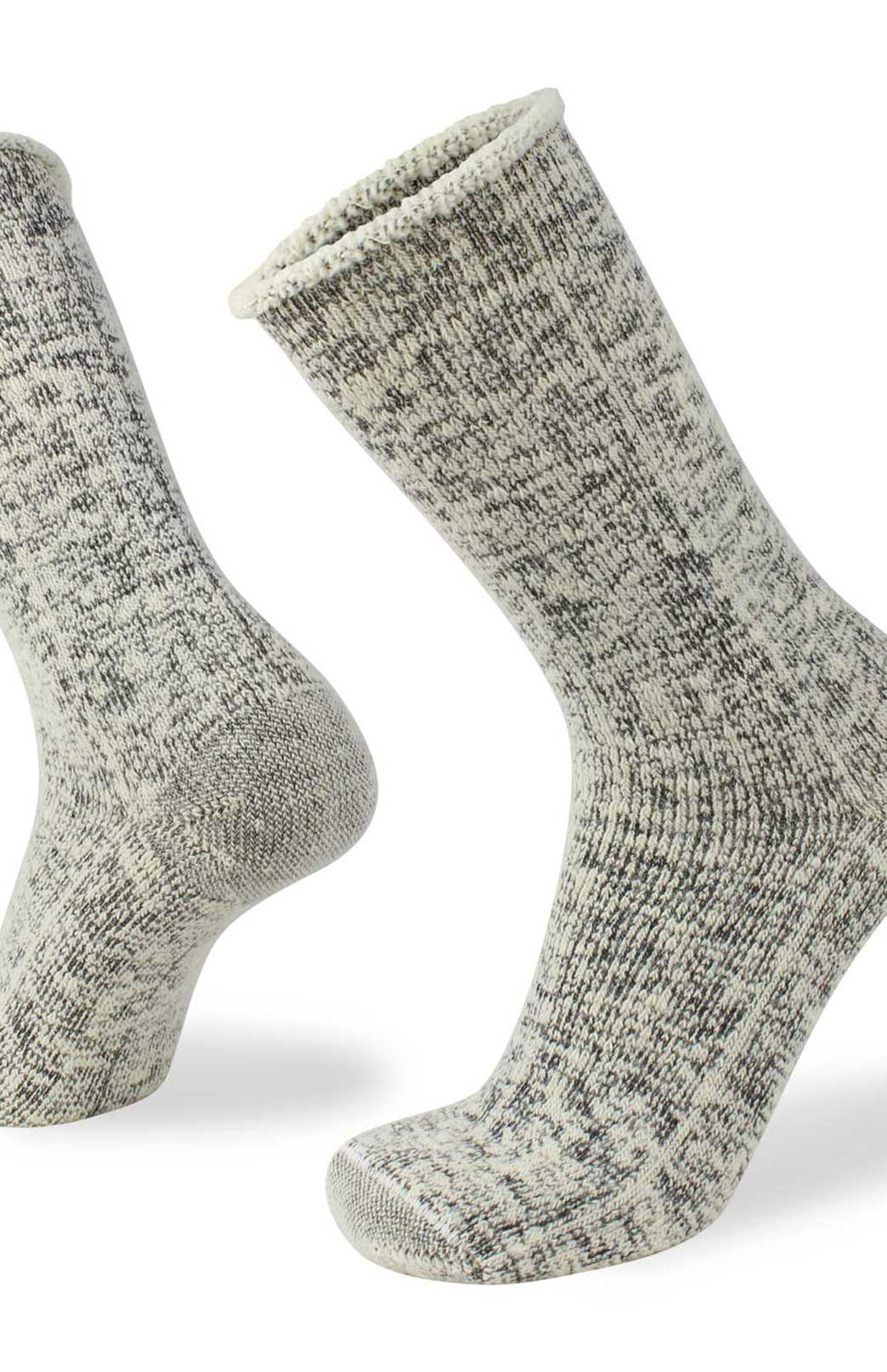 Black Marl Unisex Merino Wool Fleece Lined Socks