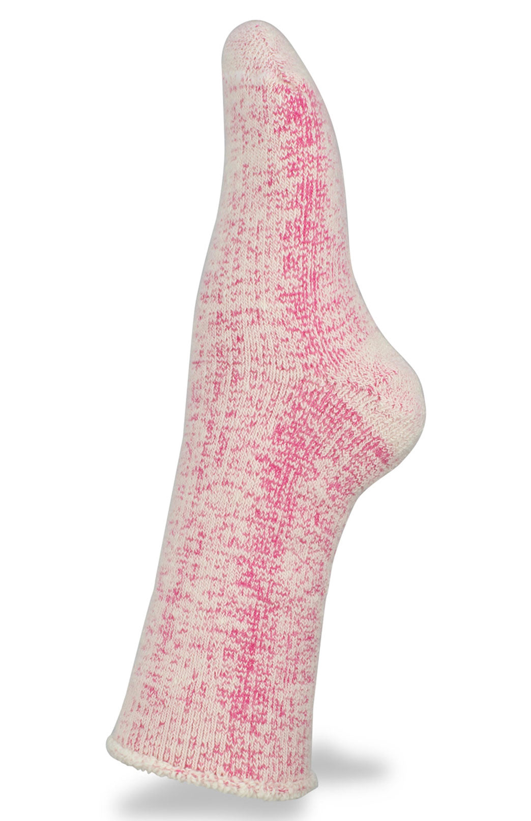 Powder Pink Marl Unisex Merino Wool Fleece Lined Socks
