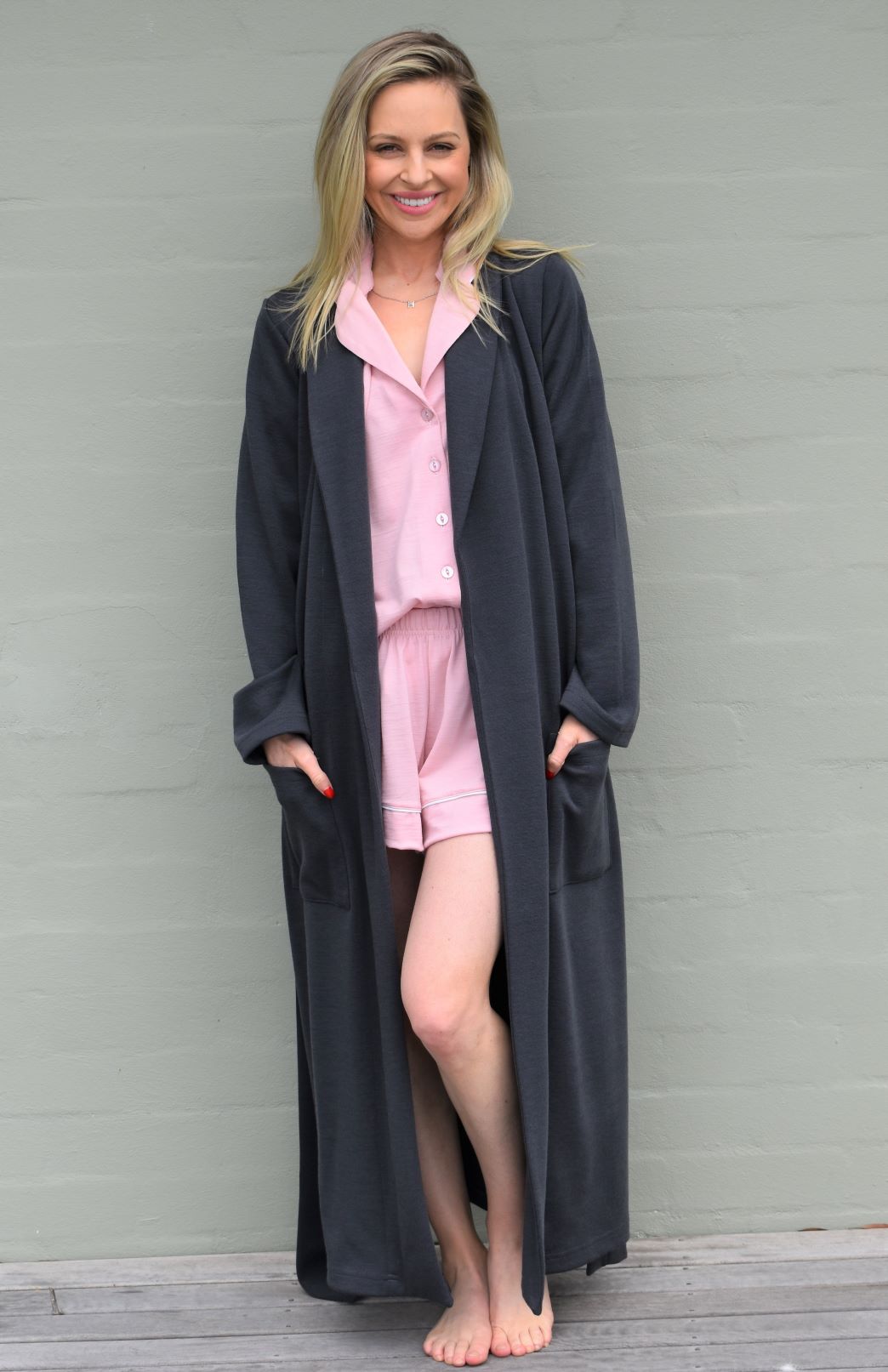 Smitten Merino Wool PONTE Dressing Gown Superfine Merino Wool Dressing Gown