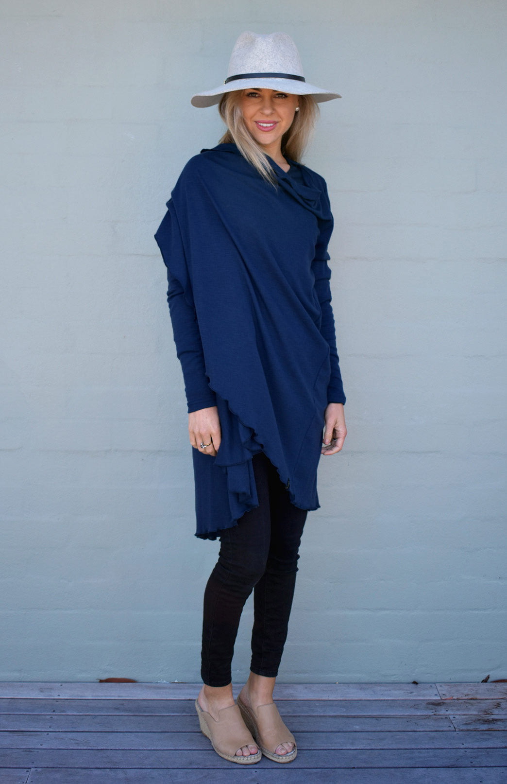 Swing Cardigan Women's Merino Wool Long Sleeve Wrap Around Cardigan