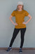 Dark Mustard Women&#39;s Merino Wool Short Sleeved T-Shirt
