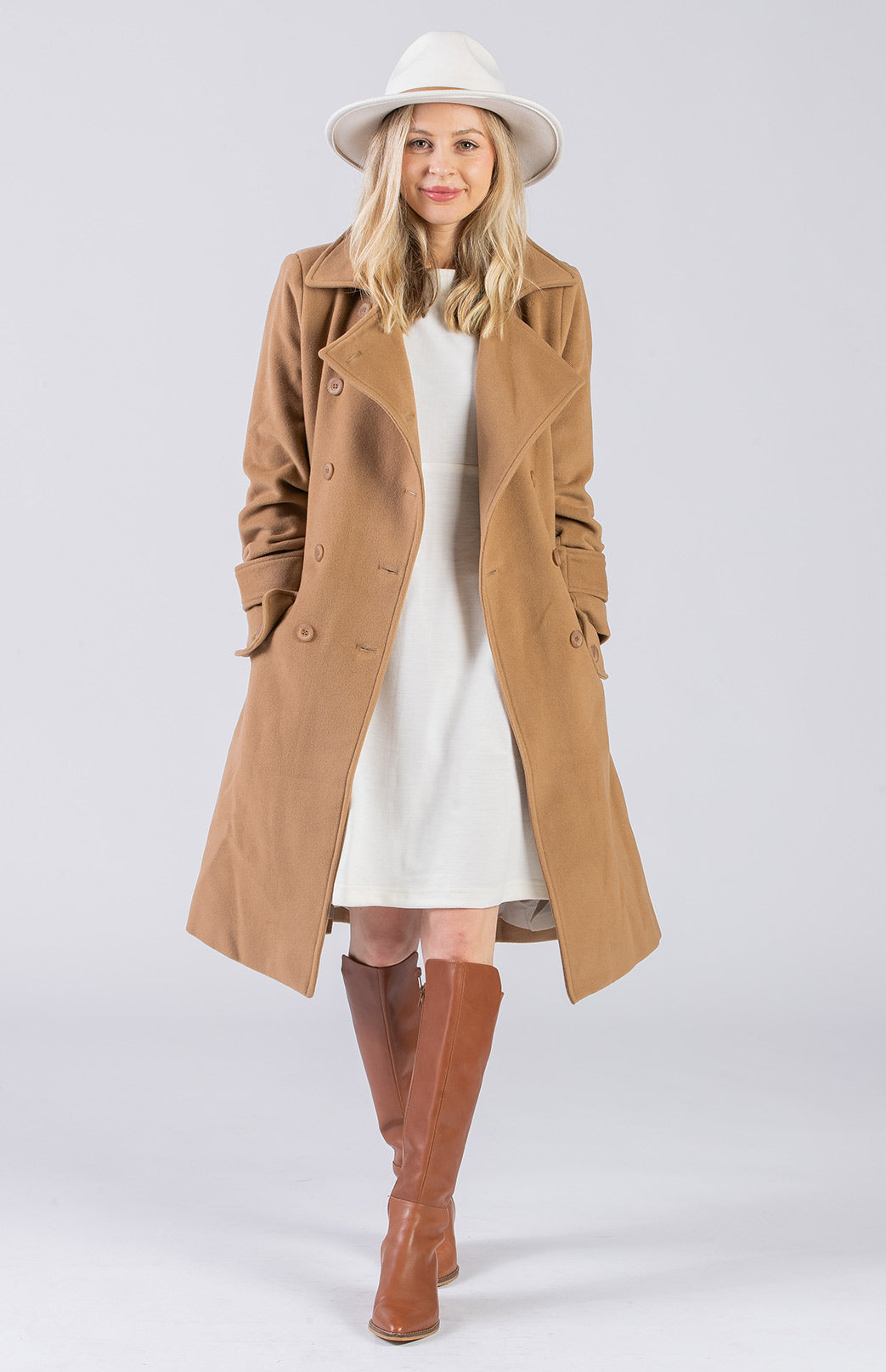 Ivory Women's Merino Wool Sleeveless Straight Dress