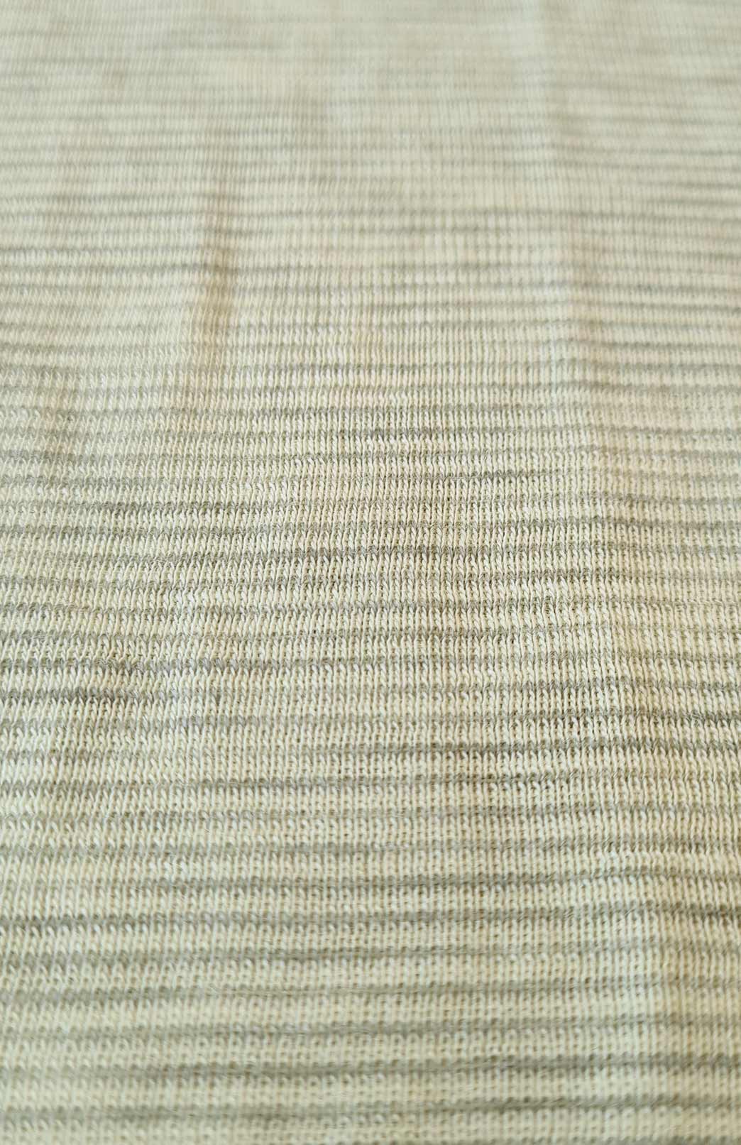 Vanilla & Grey Pinstripe Women's Merino Wool Mini Drape Cardigan