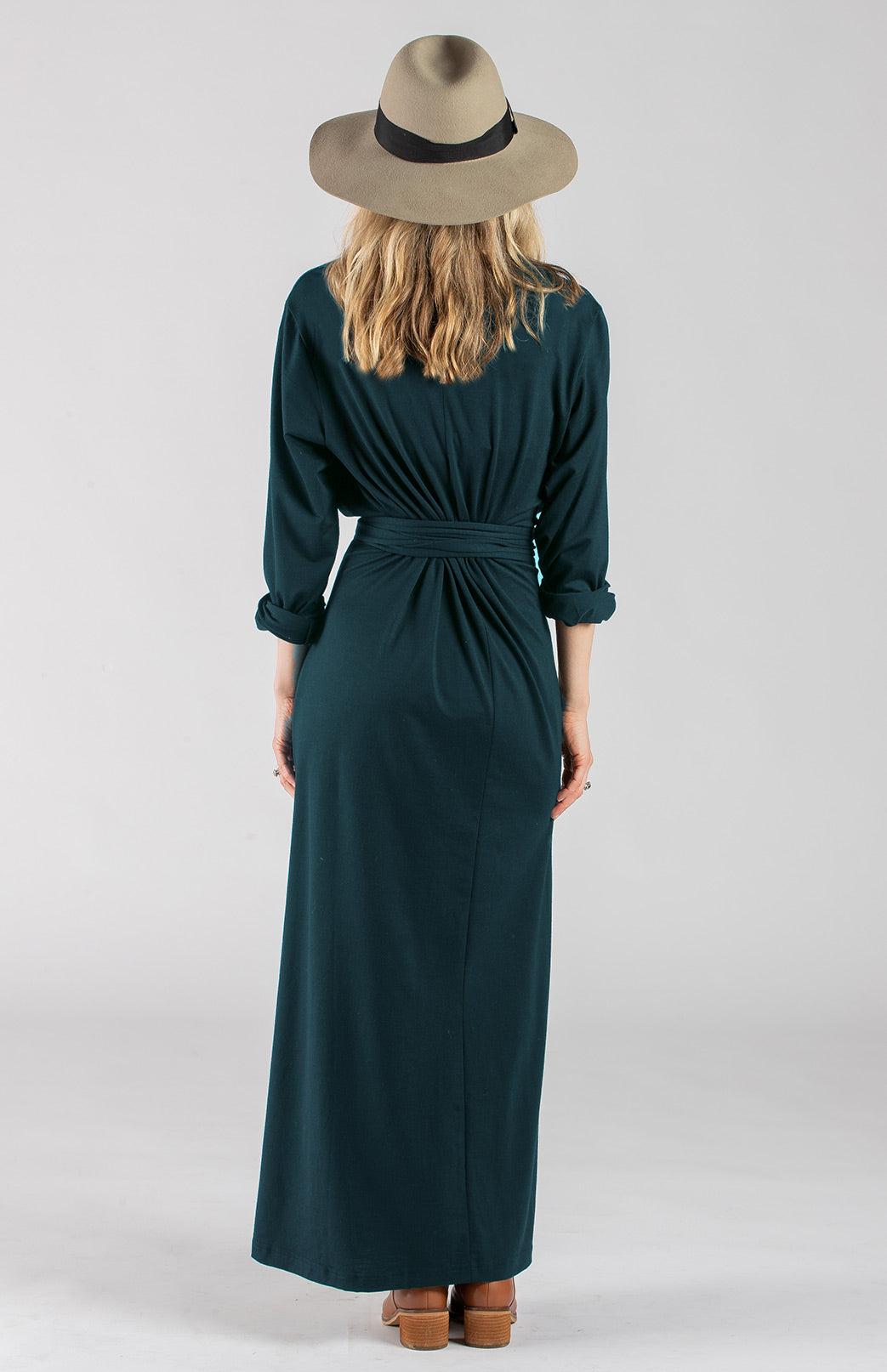 Veronica Dress Women's Merino Wool V-Neck Floaty Dress 