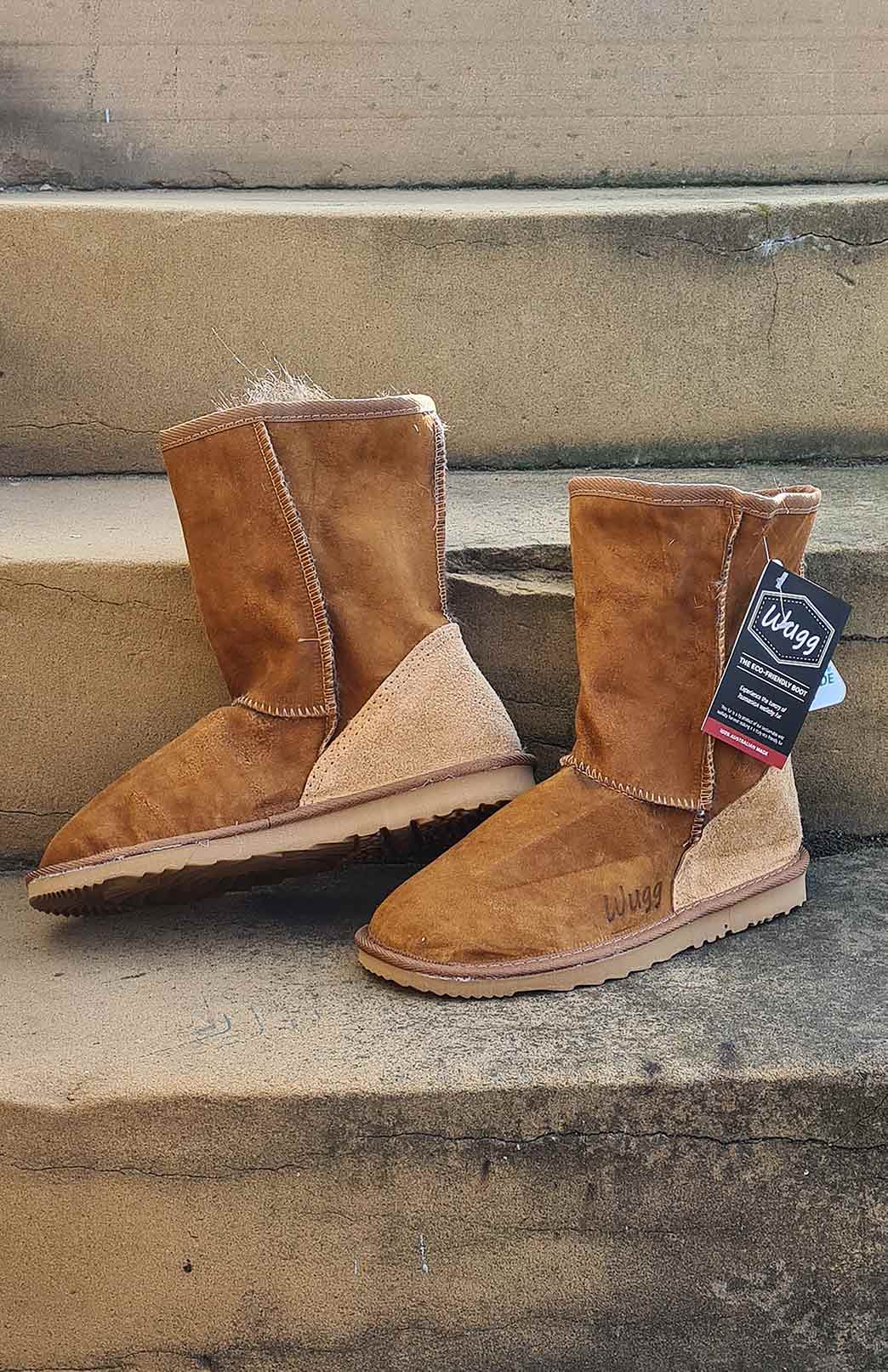 Natural  Unisex Wallaby Fur Boots
