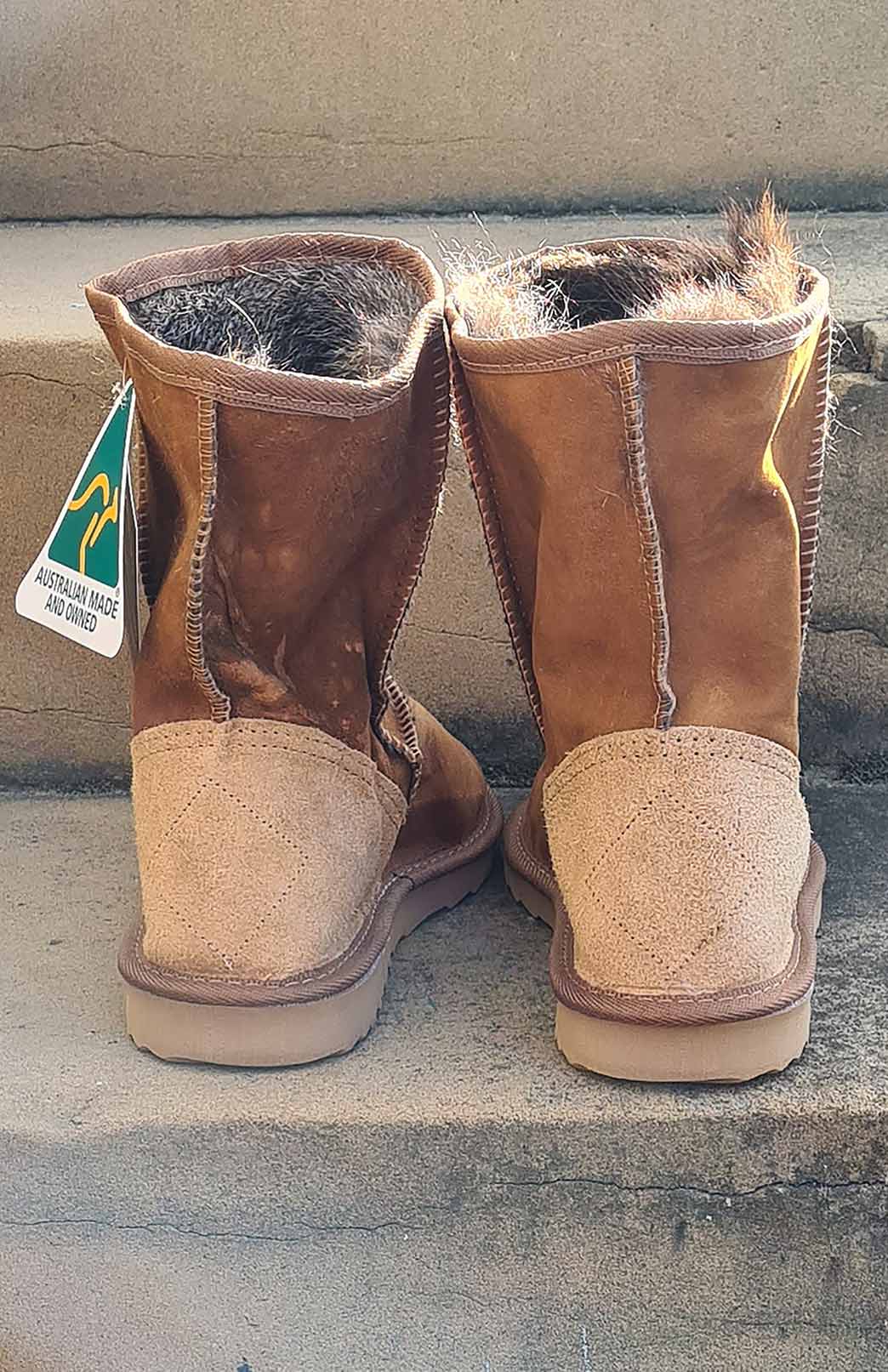 Natural  Unisex Wallaby Fur Boots