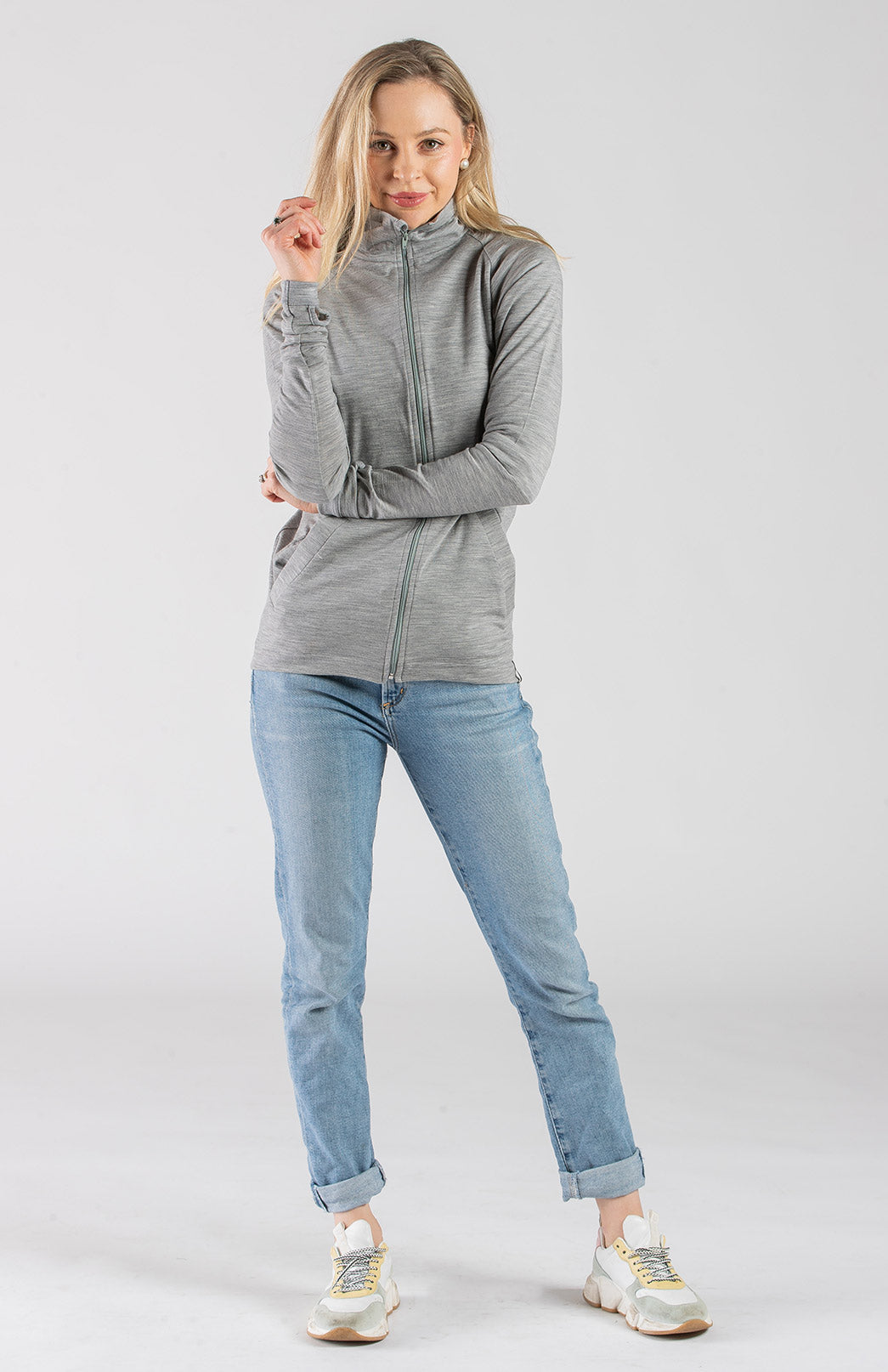 Zip Jacket - 230g Women's Merino Wool Zip Top With Pockets