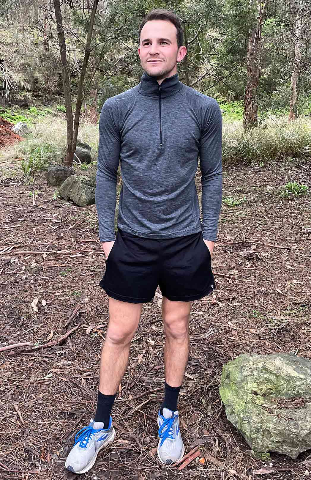 Merino top running shorts