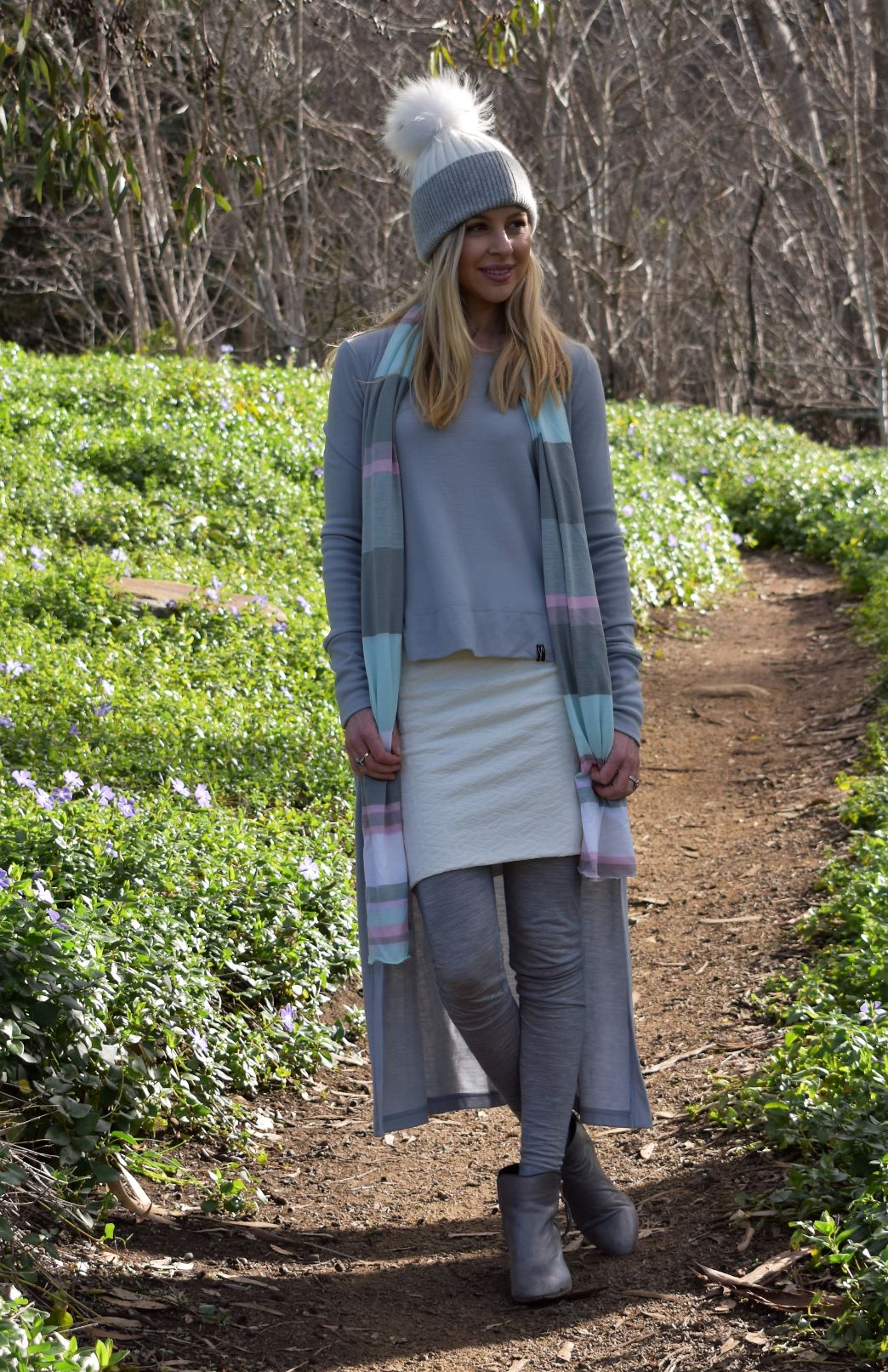 Armani Grey Women's Slimline Long Cardigan with side pockets