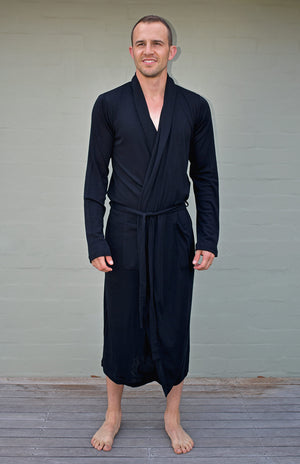 Men's Merino Wool RIB Dressing Gown