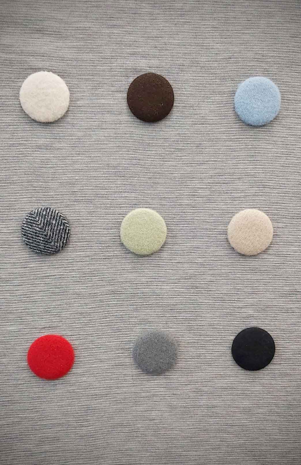 Smitten Button Brooch Women's Merino Wool Magnetic Button Brooch